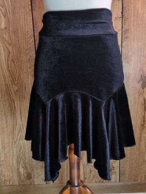 Vintage Amy Byer Black Velvet Asymmetrical Fairy Skirt Small